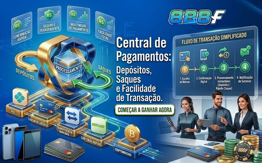 Processos de transação: depósitos, saques e facilidades