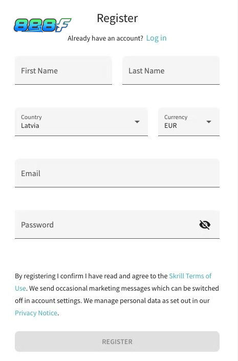 Passo a Passo do 888F Registro